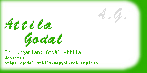 attila godal business card